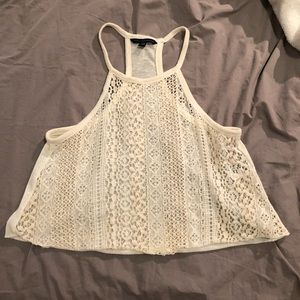 American Eagle white lace tank top
